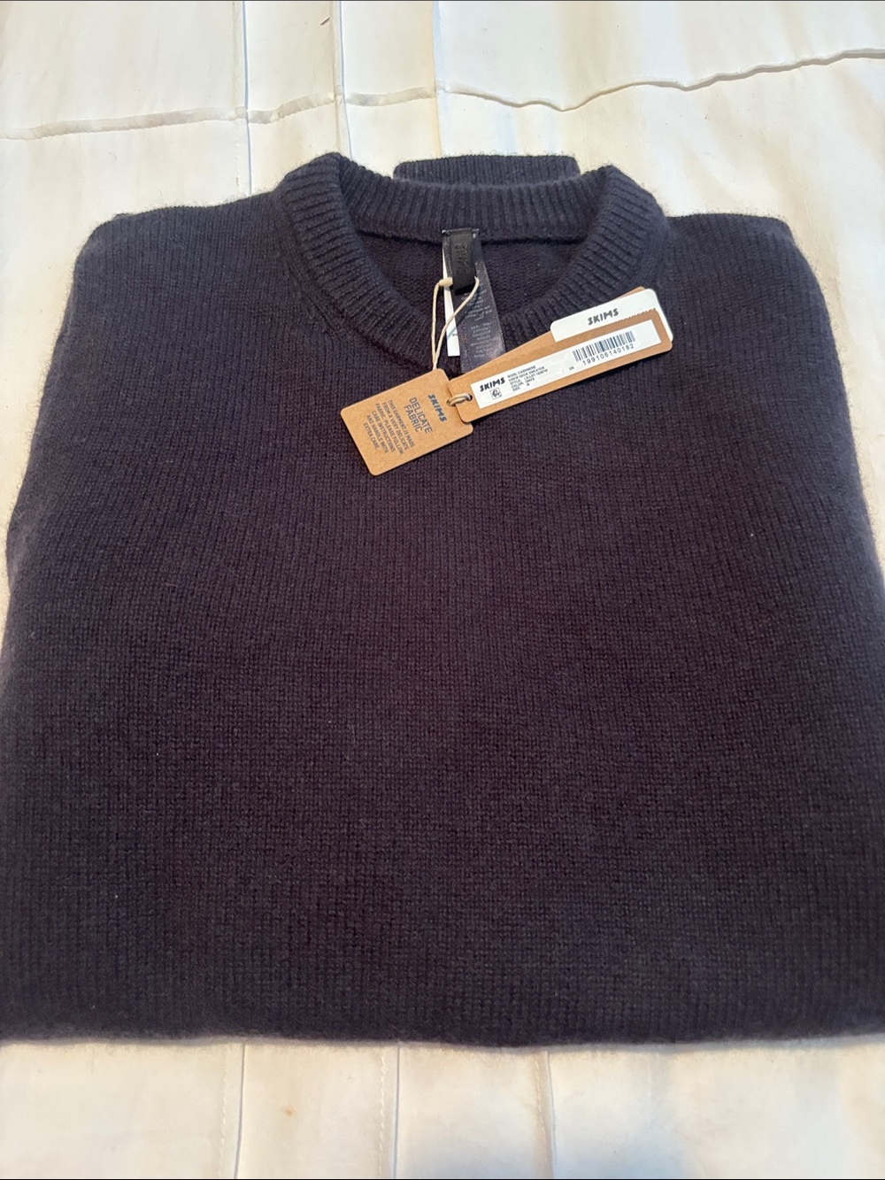 SKIMS Women's Crewneck Sweater in Dark Charcoal